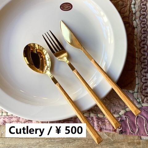 Topanga　ウッドスマートハンドルカトラリー　Mサイズ　全3種　スプーン　フォーク　ナイフ　食器...