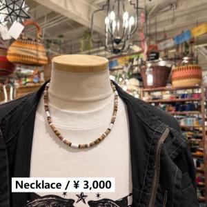 TOPANGA Jewelry　サーファーズネックレス　ココナッツビーズ×ポイントホワイト　アクセサリー　ボヘミアン　サーファー　メンズ｜abracadabra