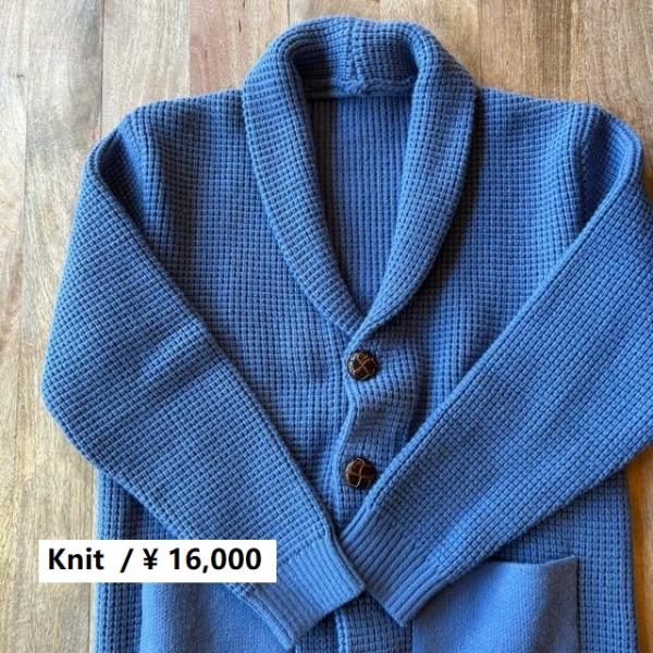 TOPANGA MEN'S 5ボタンニットカーディガン　ライトブルー　Mサイズ　XLサイズ　秋　冬　...