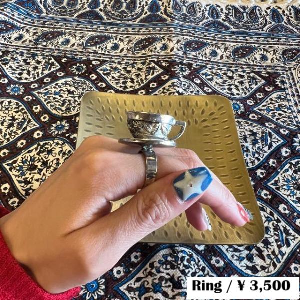 TOPANGA Jewelry Teacup Ring　Silver　Size 14  ティーカップ...