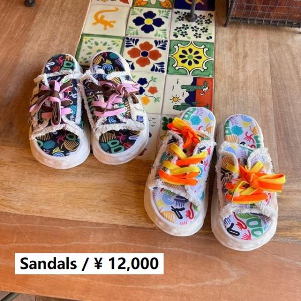 TOPANGA Accessory　クレイジーポップアートサンダル　24cm　25cm　ホワイト　レ...