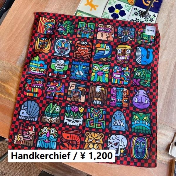 TOPANGA accessory ワンウォッシュコットンバンダナ　lots of characte...