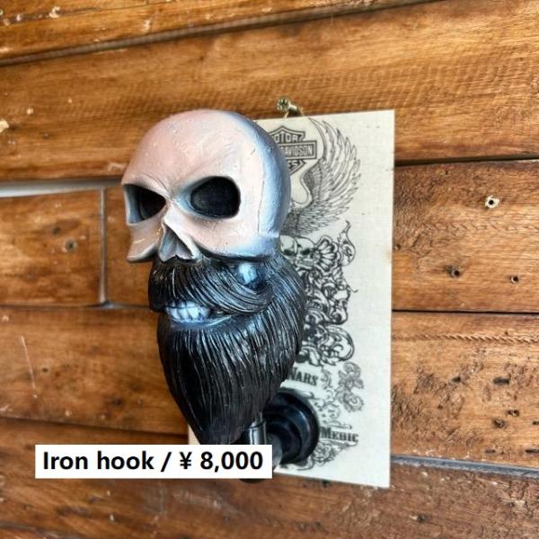 スカルフック　ホワイト×ブラック　雑貨　鉄雑貨　レジン　フック　インテリア　小物　玄関　リビング　D...