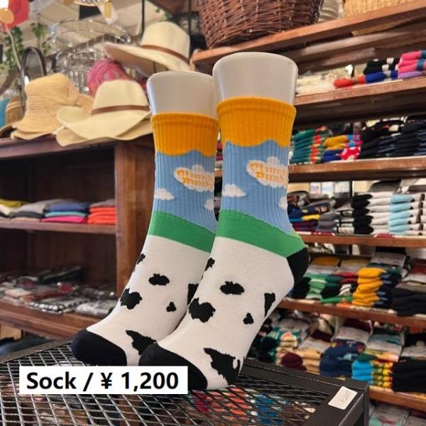 TOPANGA SOCKS Lady&apos;s　牧場ソックス　ファッション　レディース　靴下　動物　ウシ　...