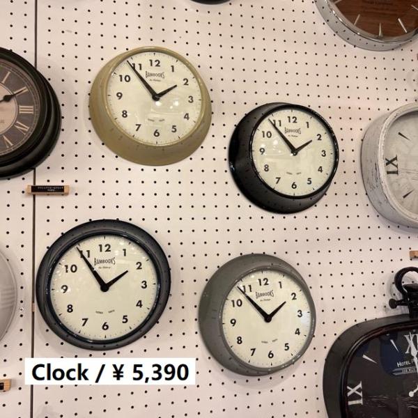 クラシック 2ハンズ ウォールクロック　全4色　ブラック　グレー　ベージュ　ネイビー　インテリア　壁...