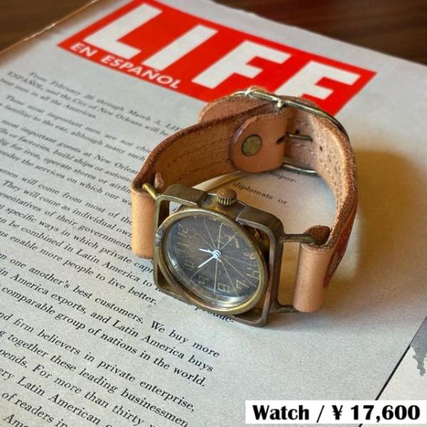 【Made to order】Brass and leather handmade watch　co...