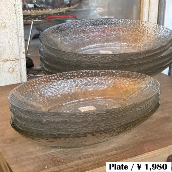 India SCENERY Glass Oval Plate S　インド　シナリーガラスオーバルプレ...