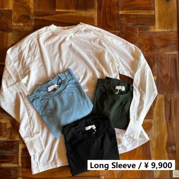 homspun 　ホームスパン　30/1天竺L/S切替プルオーバー　全4色　サラシ　ブルー　グリーン...