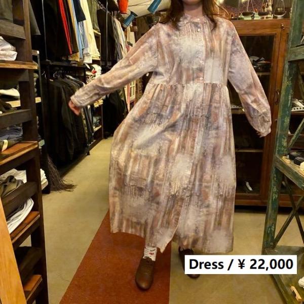 ICHI　イチ　インクジェットプリント2WAYワンピース　ストーン　シャツ　レディース　長袖　羽織　...