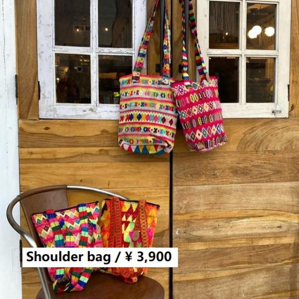 ペルー　グレッカバッグ　全4種　ショルダーバッグ　ハンドバッグ　ミニバッグ　ウール　刺繍　エシカル　...
