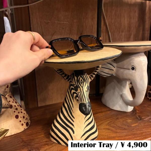 Kenya Wood animal head table Zebra　ケニア　ウッドアニマルヘッドテ...