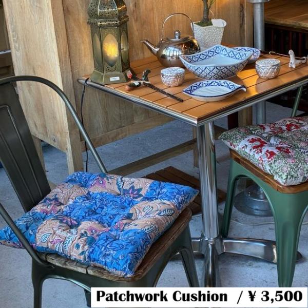 Indian Rapid Print Patchwork Cushion  42x42cm 3typ...