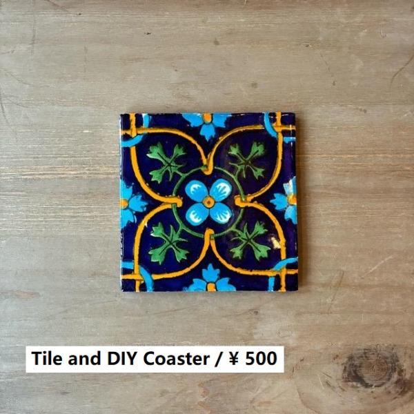 メキシコ　タラベラタイル　青華　ネイビー　ブルー　コースター　鍋敷き　DIY　柄タイル　室内壁　室外...