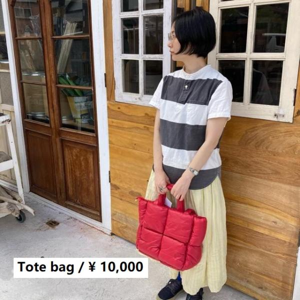 TOPANGA Accessory　キルティングクッショントートバッグ　レッド　2wayバッグ　肩掛...