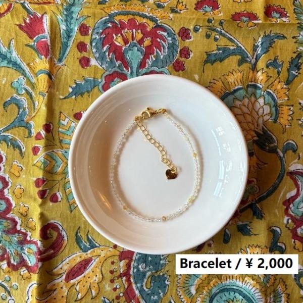TOPANGA Jewelry　ミニジェムブレスレット　イエロークリスタル　ナチュラルストーン　天然...