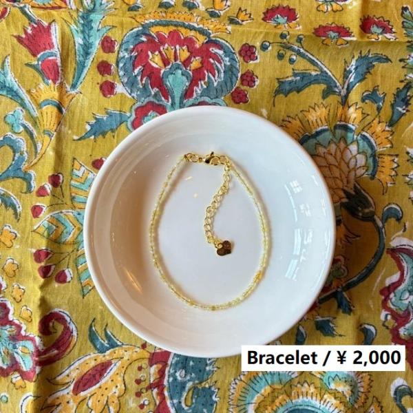 TOPANGA Jewelry　ミニジェムブレスレット　イエローオパール　ナチュラルストーン　天然石...