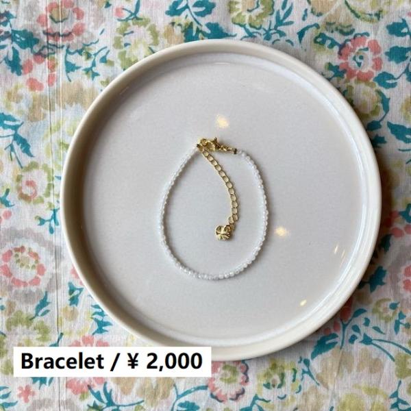 TOPANGA Jewelry　ミニジェムブレスレット　ブルームーンストーン　ホワイト　ナチュラルス...