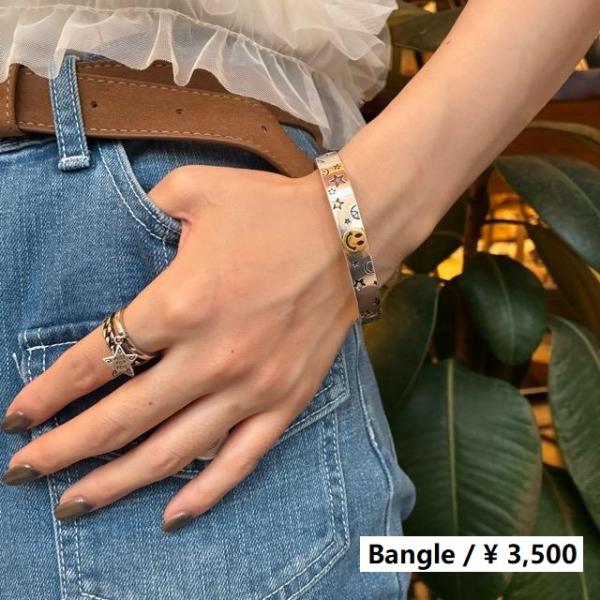 TOPANGA Jewelry　グラフィティバングル　SMILE　ブレスレット　シルバー　ヴィンテー...