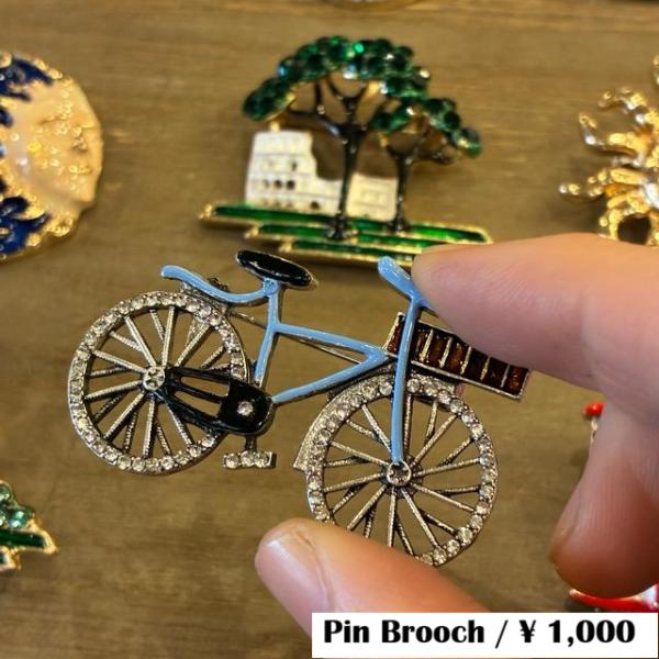 TOPANGA Jewelry　Bijou art brooch  Bicycle　ビジューアートブ...