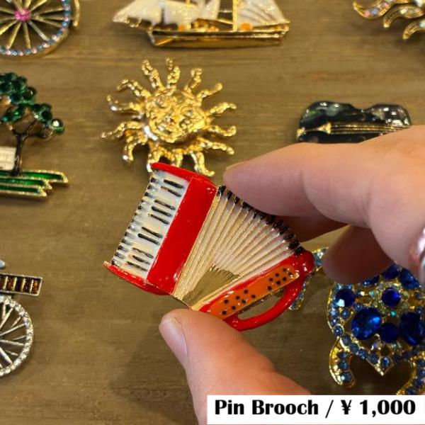 TOPANGA Jewelry　art brooch  Accordion　アートブローチ　アコーデ...