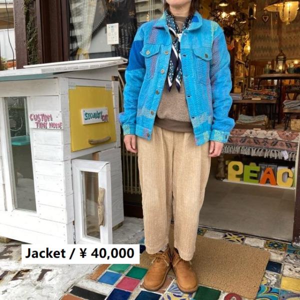 TOPANGA Lady's　ヴィンテージラリーキルトジャケット　S　Type C　ブルー　デニムジ...