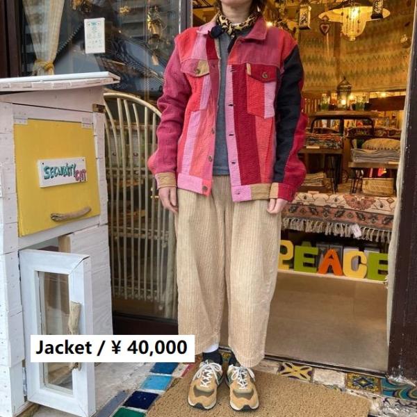 TOPANGA Lady's　ヴィンテージラリーキルトジャケット　M　Type C　レッド　デニムジ...