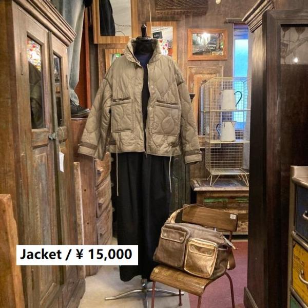 TOPANGA Lady's　スタンドカラーキルティングジャケット　カーキ　アウター　ショート丈　羽...