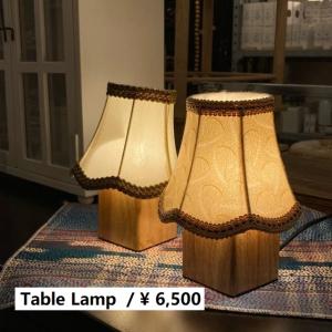 TOPANGA　Lighting　ファブリックシェードウッドテーブルランプ　スクエア　全3種　レオパ...