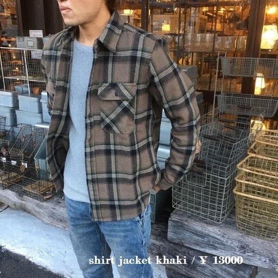 TOPANGA Men's  フランネルチェックシャツジャケット　カーキ