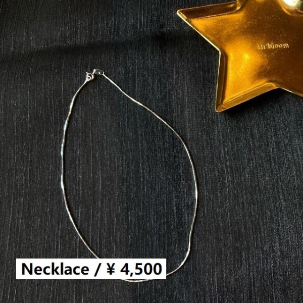 TOPANGA Jewelry　シルバースリムスネークチェーンネックレス　1mm　35cm　シルバー...