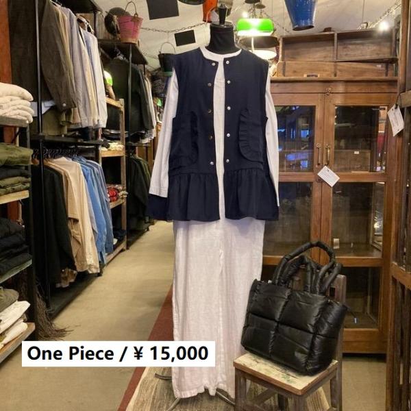 Topanga Lady's　フリルポケットショートジレ　ネイビー　ワンピース　トップス　タンクトッ...