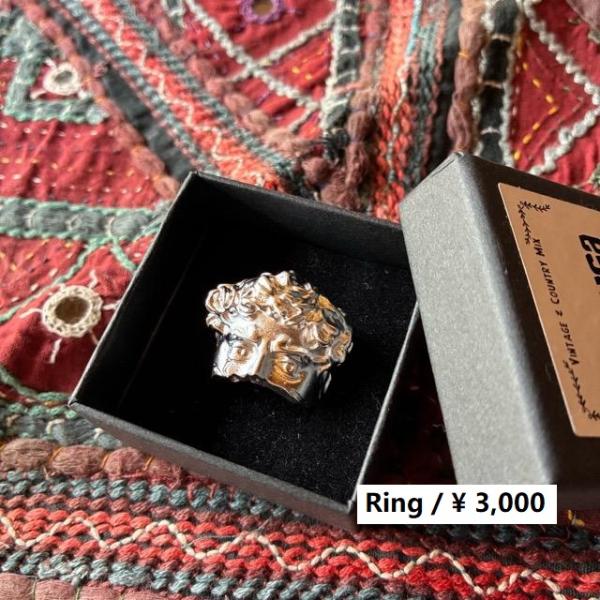 TOPANGA Jewelry 　One half face リング　マットシルバー　16号　指輪　...