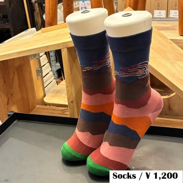 TOPANGA Socks Lady's Art Socks Volcano　アートソックス　ボルケ...