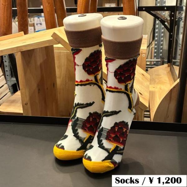 TOPANGA Socks Lady's Sheer art socks Horsetail　シアー...