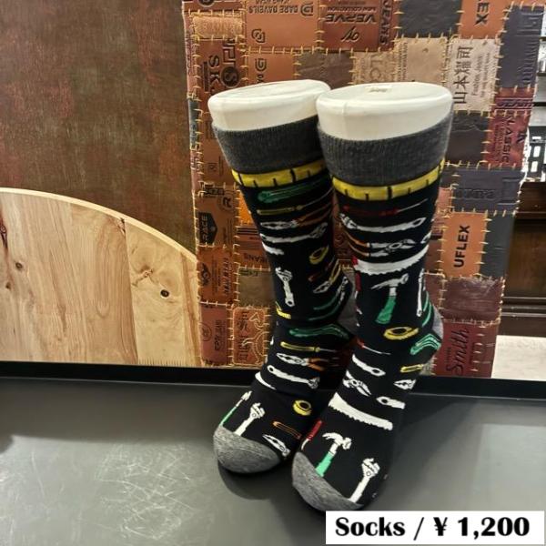 TOPANGA SOCKS Men's　Art Socks  Tool　Black
