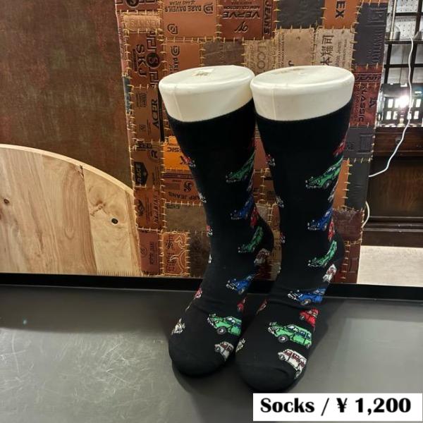TOPANGA SOCKS Men's　Art Socks  Car　Black
