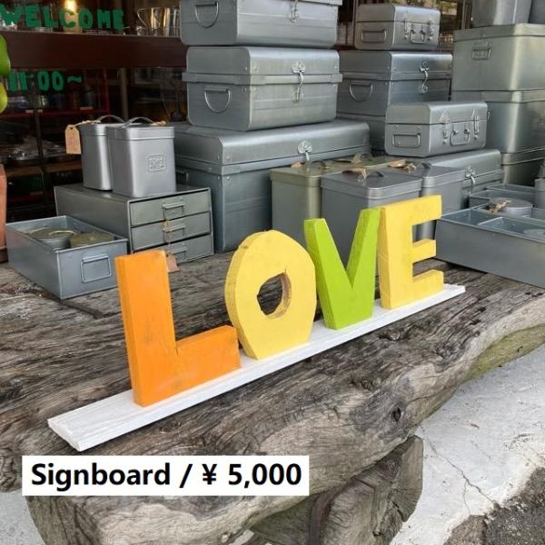 TOPANGA Handmade　LOVEサインボード　アソート　英字　オールドウッド　リサイクルウ...