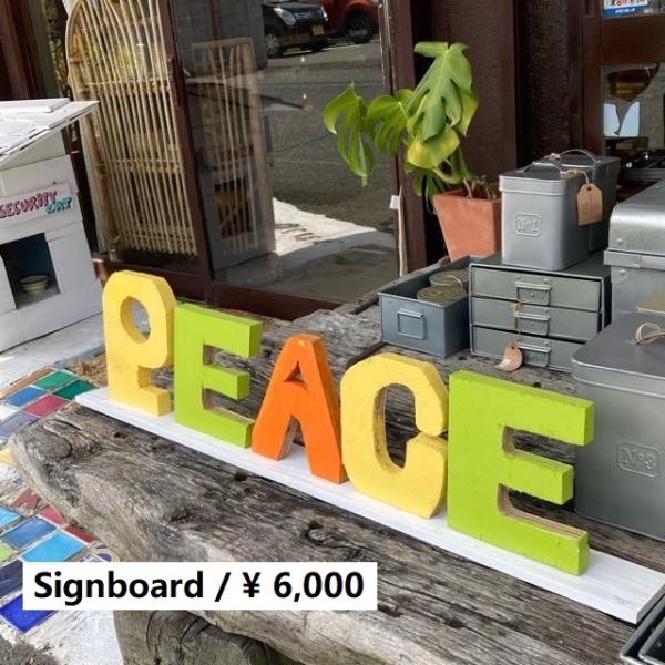 TOPANGA Handmade　PEACEサインボード　アソート　英字　オールドウッド　リサイクル...