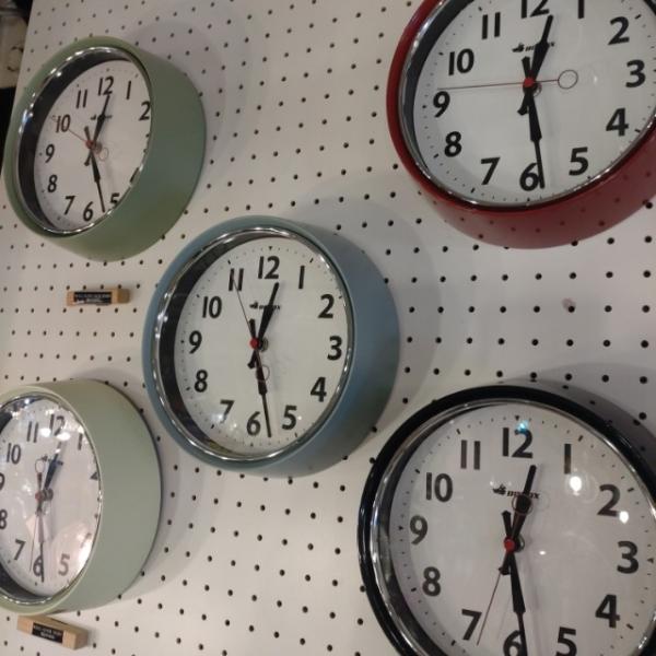 BONOX　ユーティリティウォールクロック　全5種　時計　壁掛け統計　リビング　