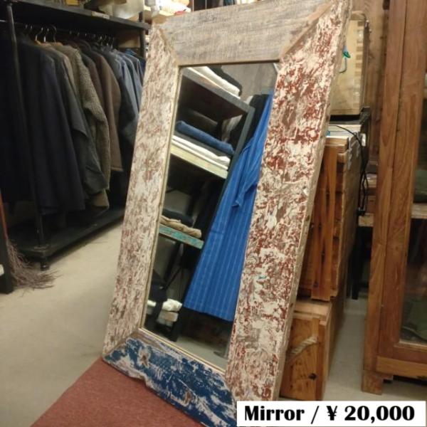 【One-of-a-kind-item】Recycle Wood Mirror　Wood Mirro...