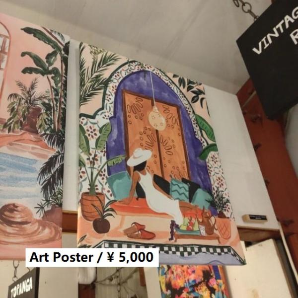 TOPANGA Zakka アートポスター　Relaxing　woman　インテリア　壁掛け　置き型...