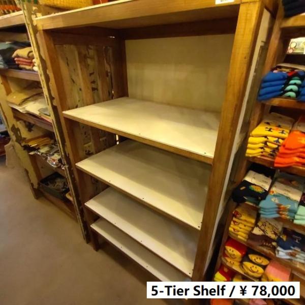 【店頭受取専用商品】TOPANGA　Furniture　アンティーク窓とチークウッドの5段シェルフ　...