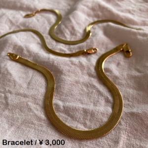 TOPANGA ACCESSORY　スネークチェーンブレスレット　ゴールド/5mm【メール便可】｜abracadabra