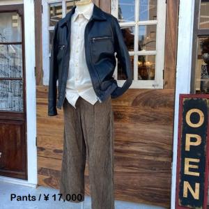 Topanga Men's　コーデュロイタックパンツ　ブラウン｜abracadabra