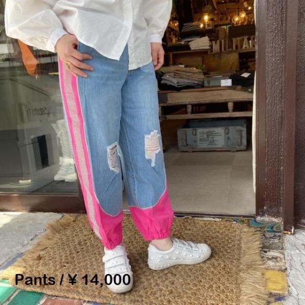 Topanga Lady's　ピンクラインジョガーパンツ　