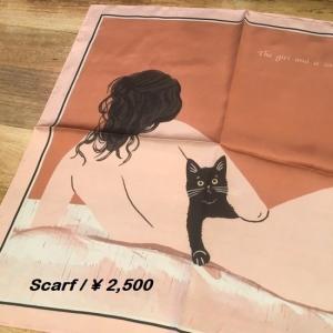 TOPANGA Accessory　アートスカーフ　GIRL&CAT｜abracadabra