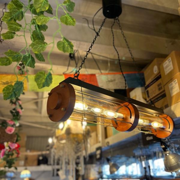 ウォルナットシリンダーランプ