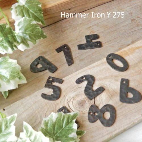 TOPANGA Zakka ハンマーアイアン ナンバープレート　小　(メール便可)