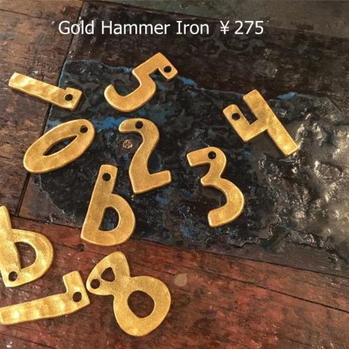 TOPANGA Zakka ゴールドハンマーアイアン　ナンバープレート　小　(メール便可)