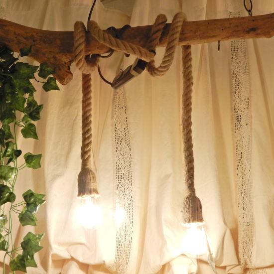 TOPANGA Lighting マニラロープランプ　ダブル200cm　100cm×2　ナチュラル　...